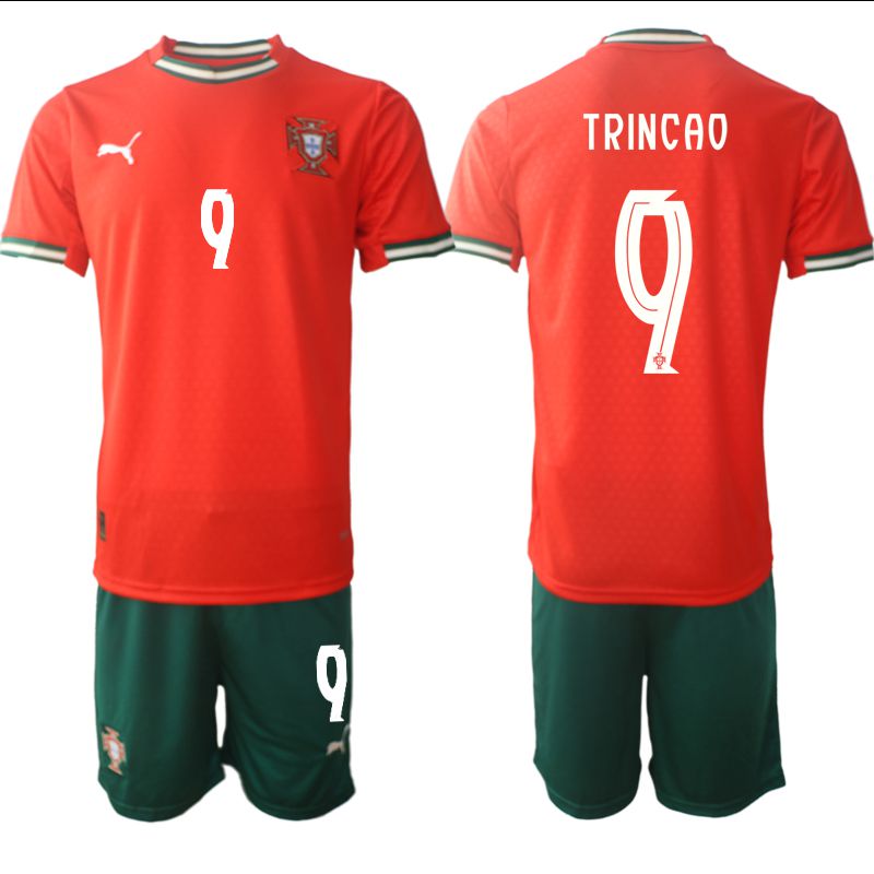 Men 2025-2026 Season Portugal home red #9 Soccer Jersey->portugal jersey->Soccer Country Jersey